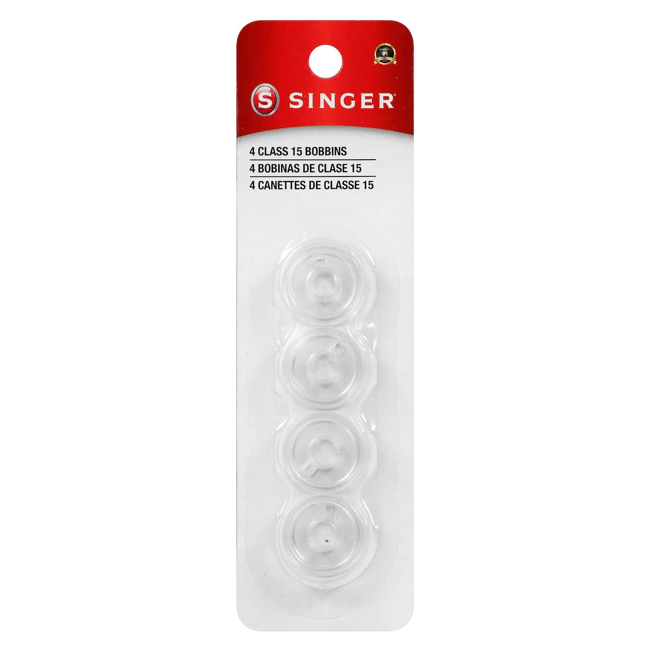 SINGER® Class 15 Transparent Bobbins, 4ct.